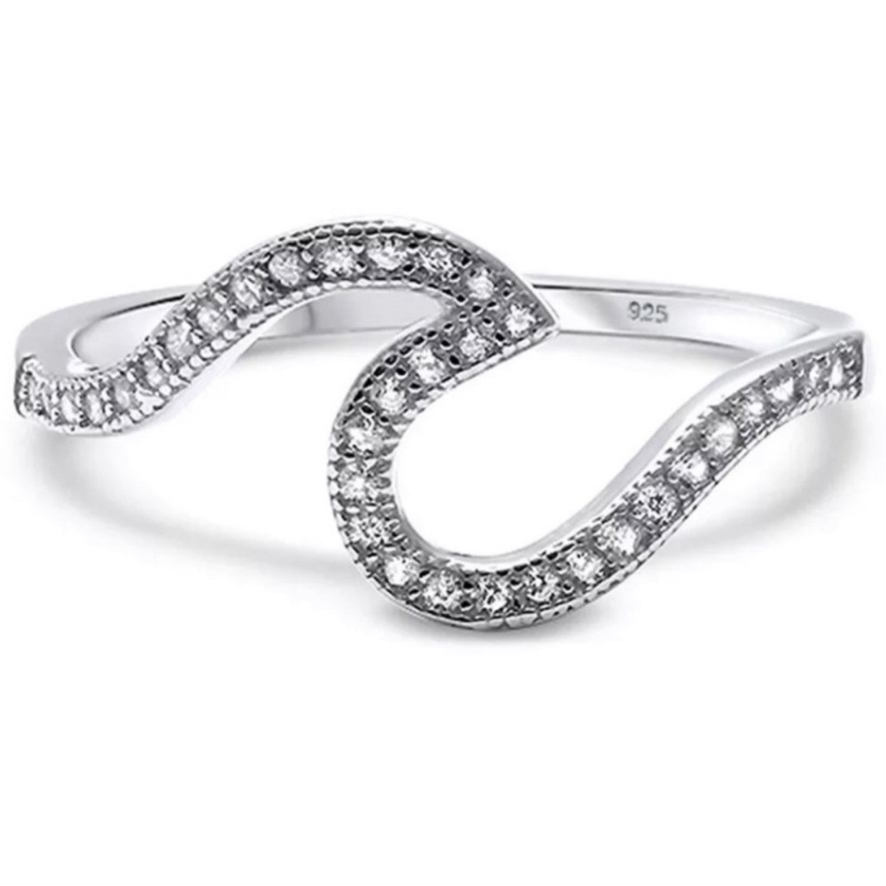 NWOT Sterling Silver Wave Ring